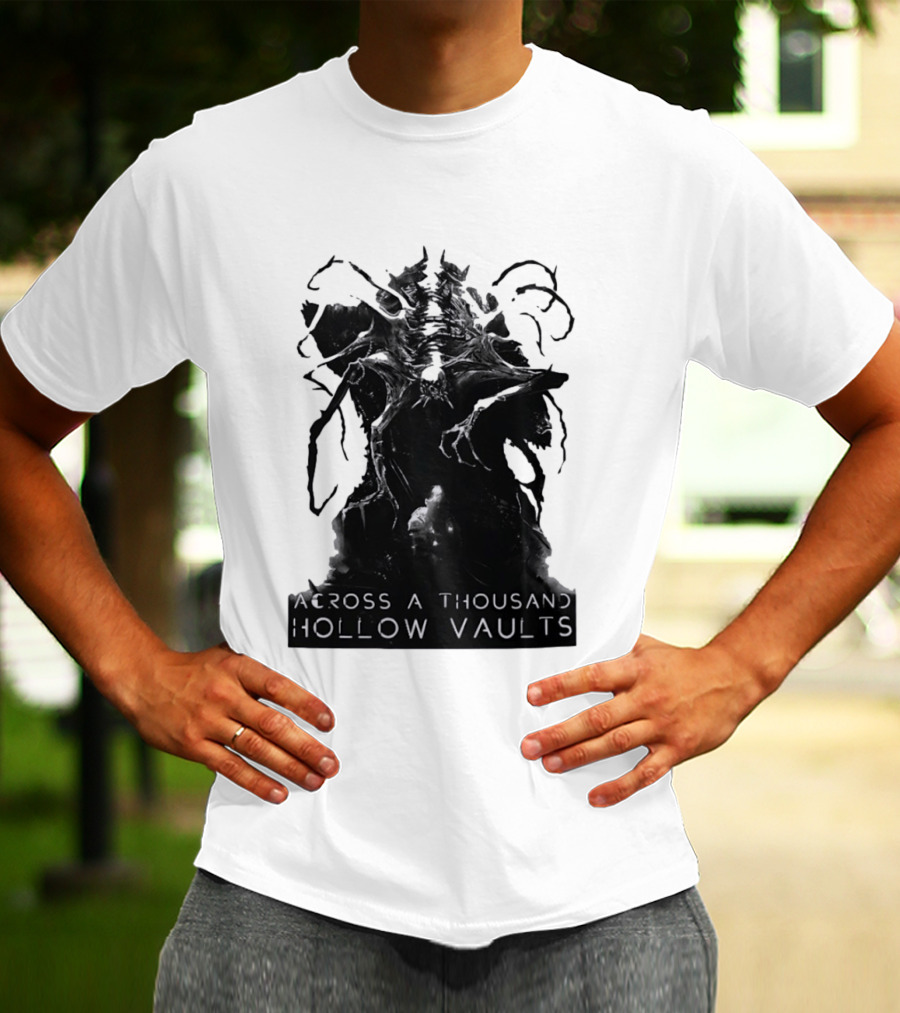 Across A Thousand Hollow Vaults Dark Fantasy Creature Horror Mythical Entity T-Shirt