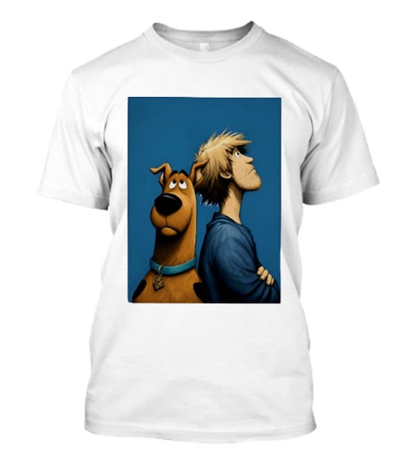 Scooby Doo And Shaggy Rogers Mystery Inc Iconic Cartoon Duo Facing Adventure T-Shirt