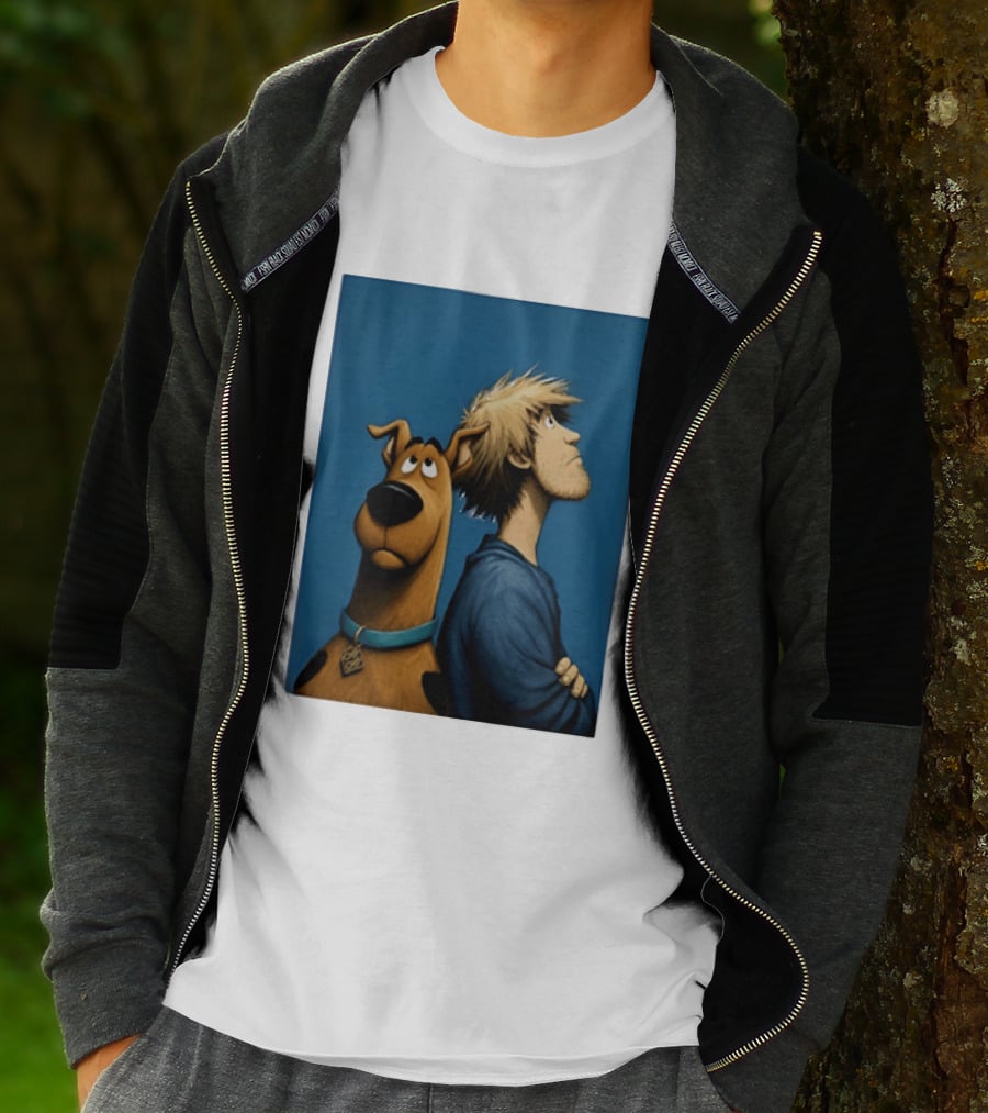 Scooby Doo And Shaggy Rogers Mystery Inc Iconic Cartoon Duo Facing Adventure T-Shirt