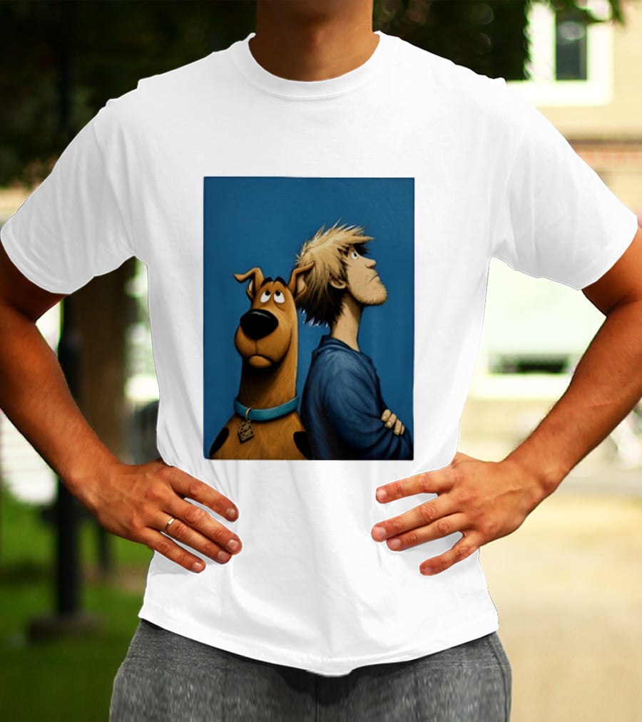 Scooby Doo And Shaggy Rogers Mystery Inc Iconic Cartoon Duo Facing Adventure T-Shirt