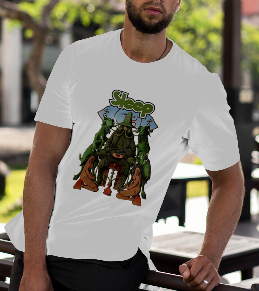 Sleep Band Wizard Hookah Goat Stoner Rock Psychedelic T-Shirt