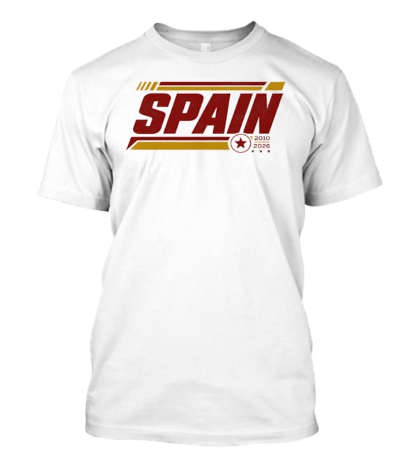 Spain 2010 2026 Sports Football Star T-Shirt