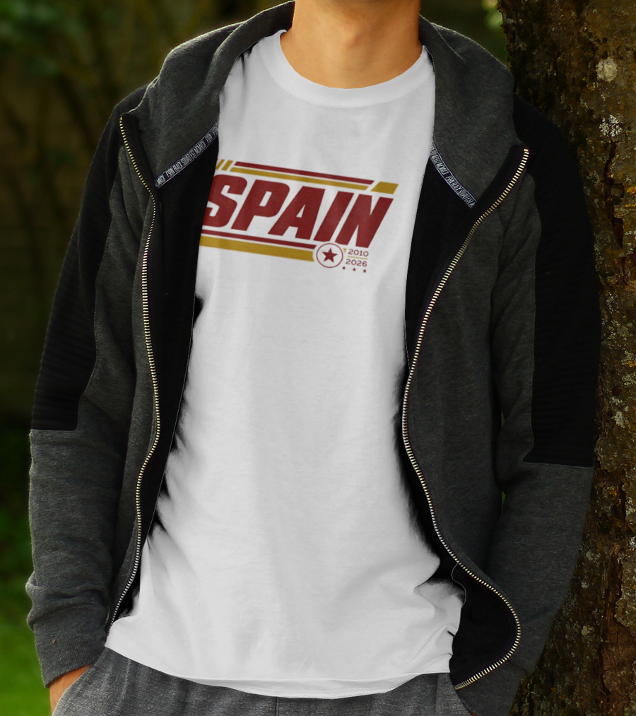 Spain 2010 2026 Sports Football Star T-Shirt
