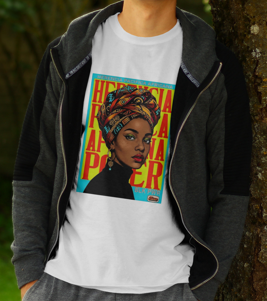 Herencia Pacifica Africana Power Blk Pwr Narez Wear T-Shirt