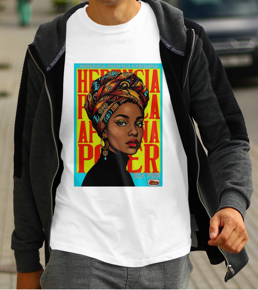 Herencia Pacifica Africana Power Blk Pwr Narez Wear T-Shirt