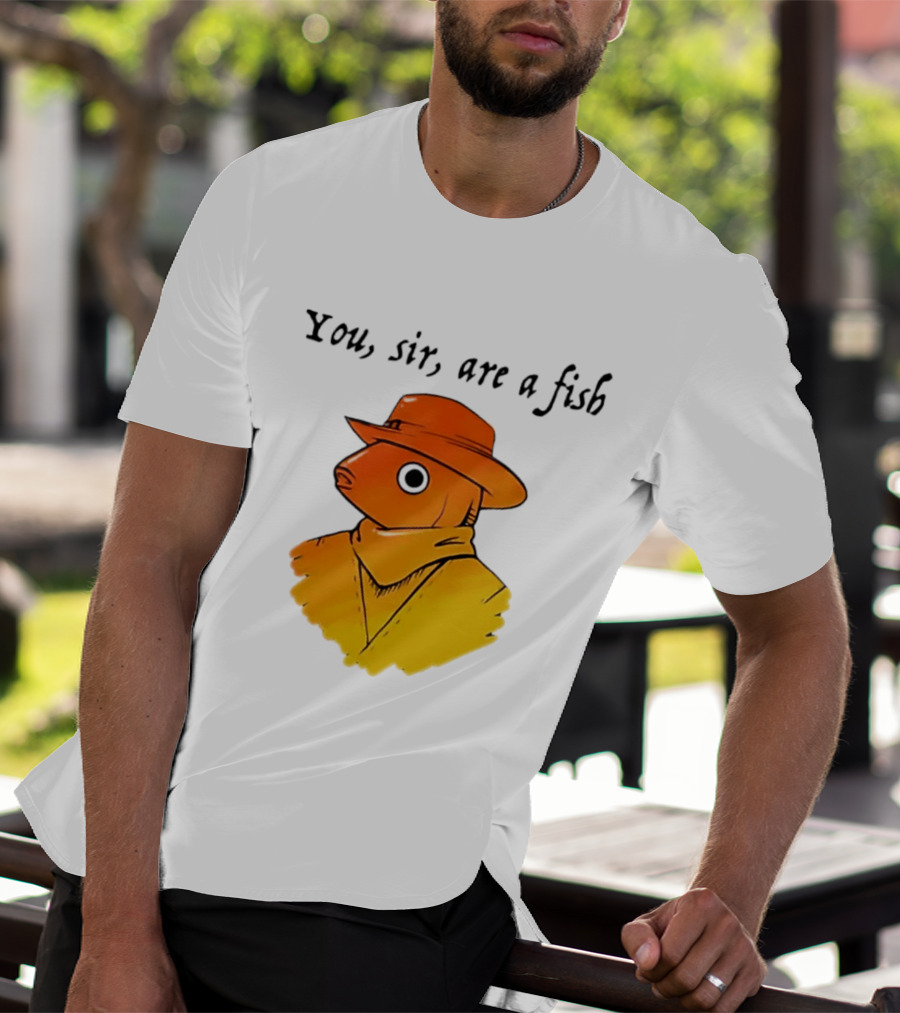 You Sir Are A Fish Cowboy Western Hat And Scarf T-Shirt
