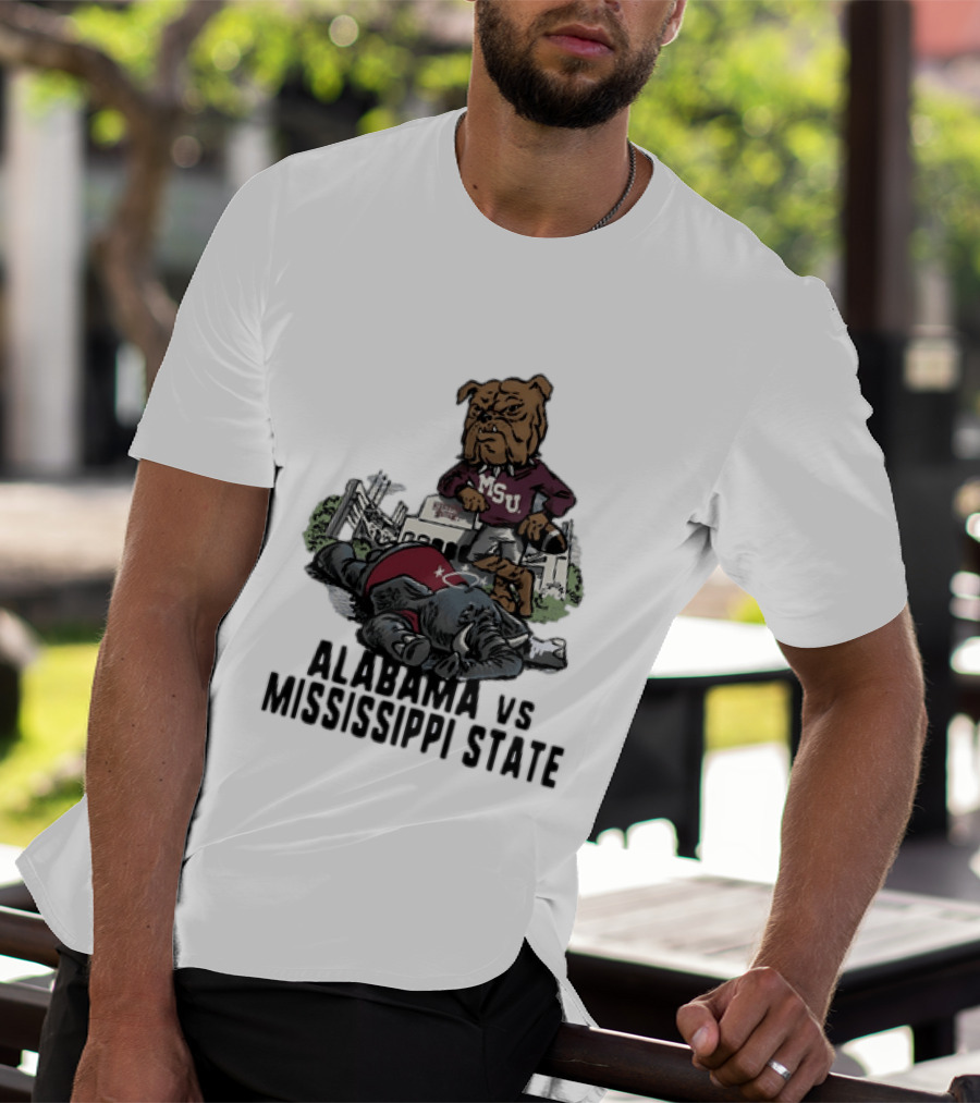 Alabama Vs Mississippi State Bulldogs Football Rivalry Game Day T-Shirt