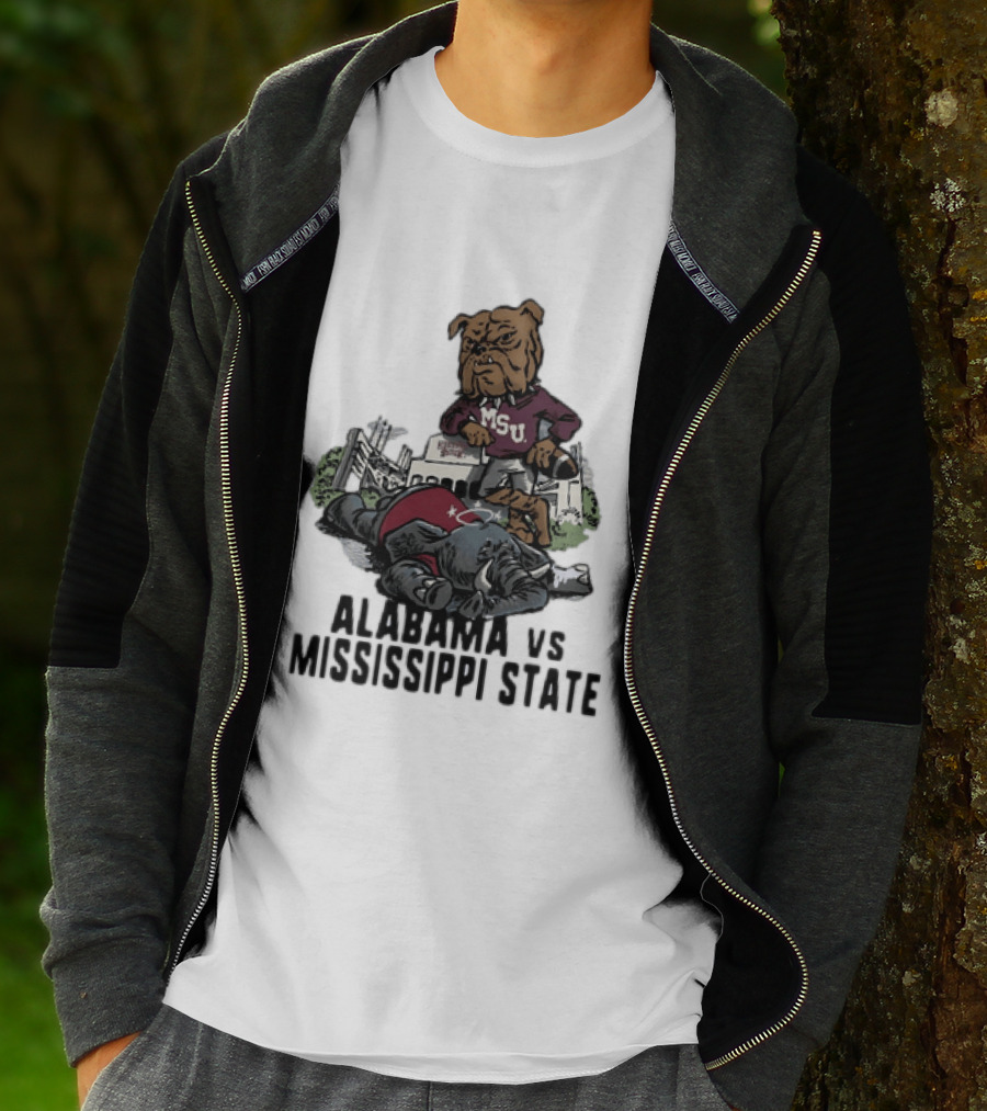 Alabama Vs Mississippi State Bulldogs Football Rivalry Game Day T-Shirt
