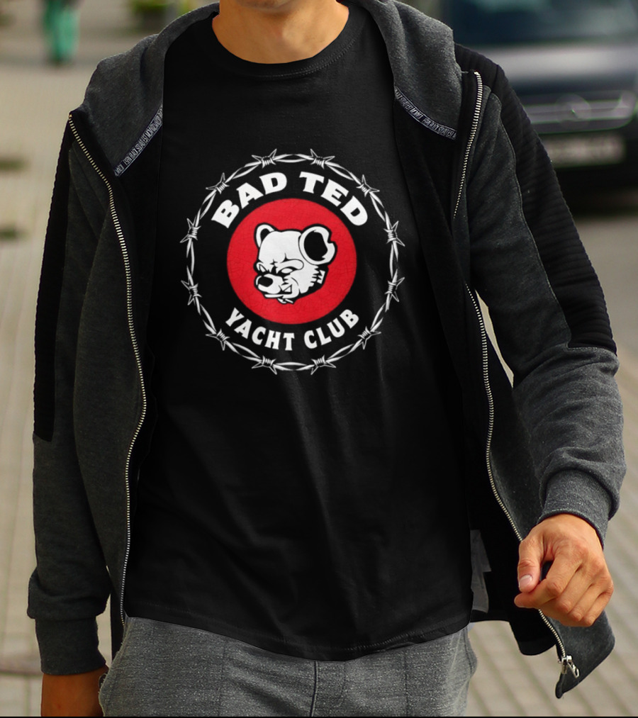 Bad Ted Yacht Club Barbed Wire Bear T-Shirt
