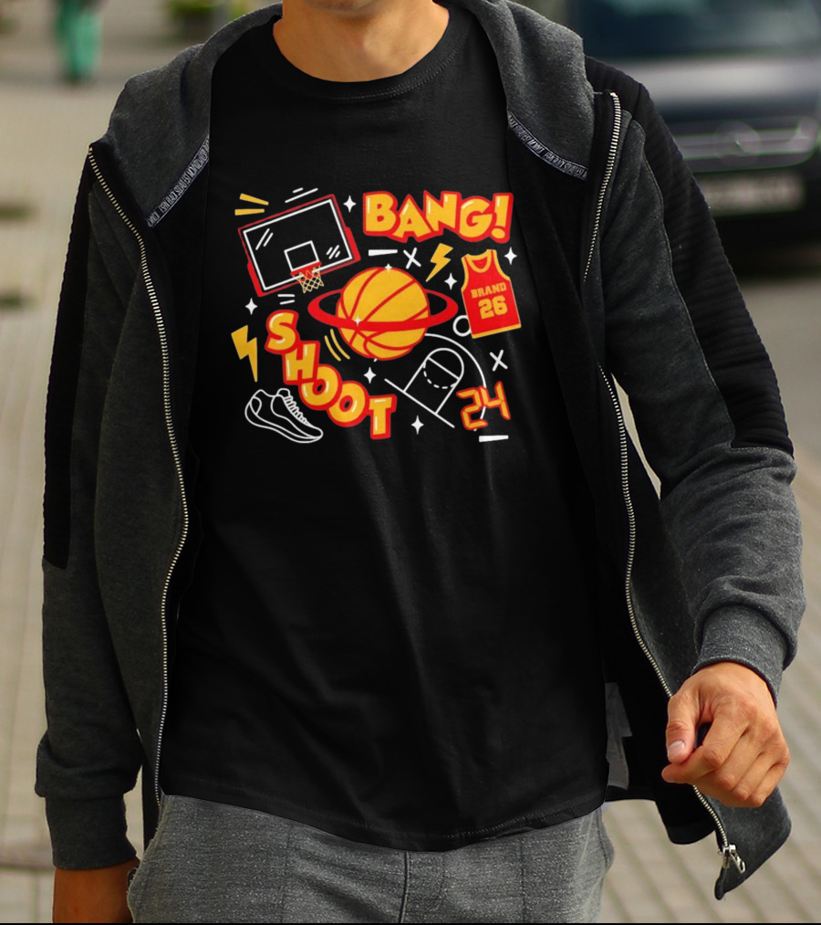 Bang Shoot Basketball Brand 26 Jersey Hoop 24 Sport Athletic T-Shirt