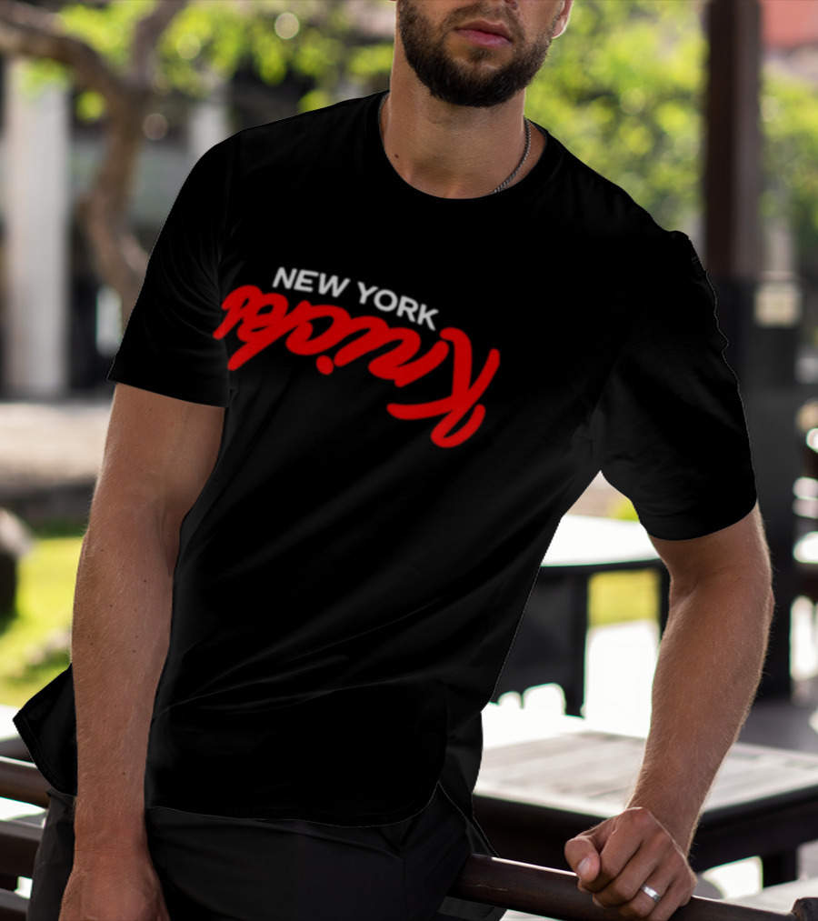New York Knicks NBA Basketball Retro Red Script T-Shirt