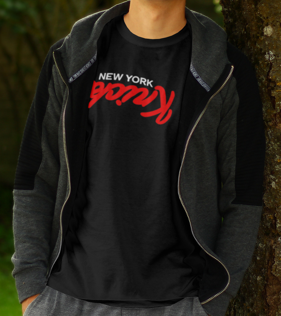 New York Knicks NBA Basketball Retro Red Script T-Shirt