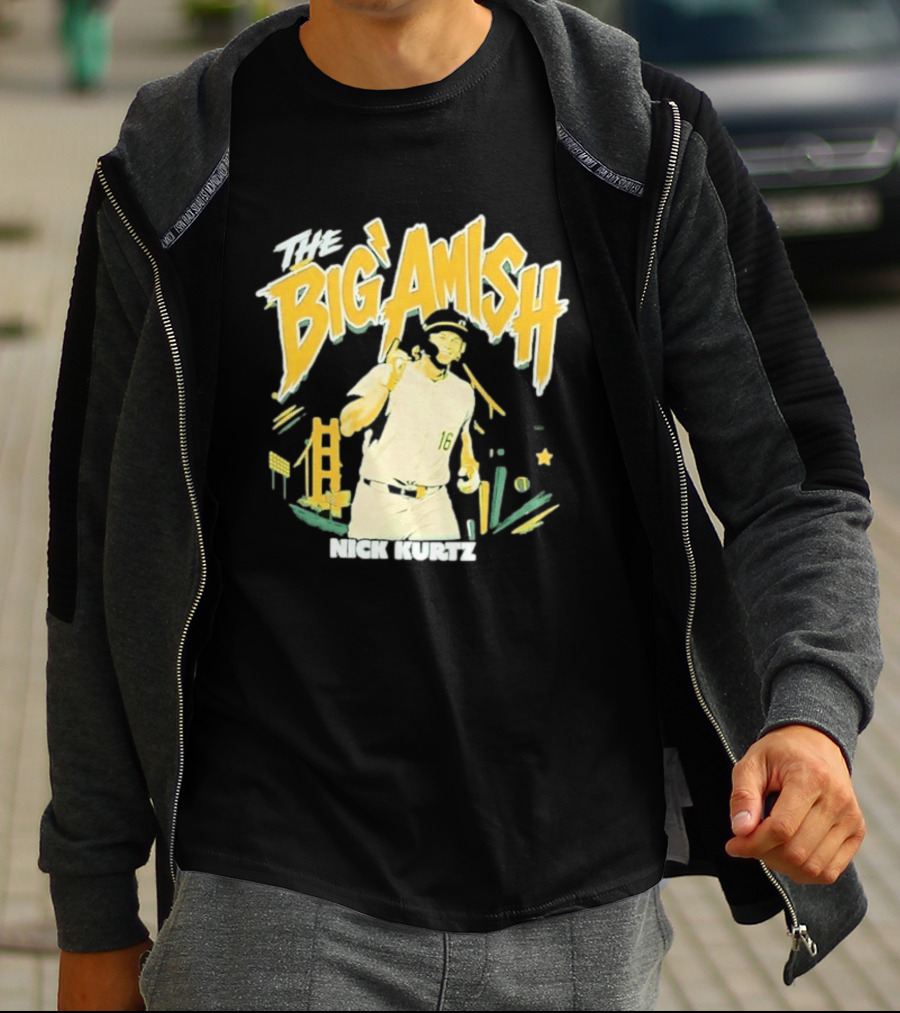 Nick Kurtz Athletics Baseball The Big Amish Sports T-Shirt