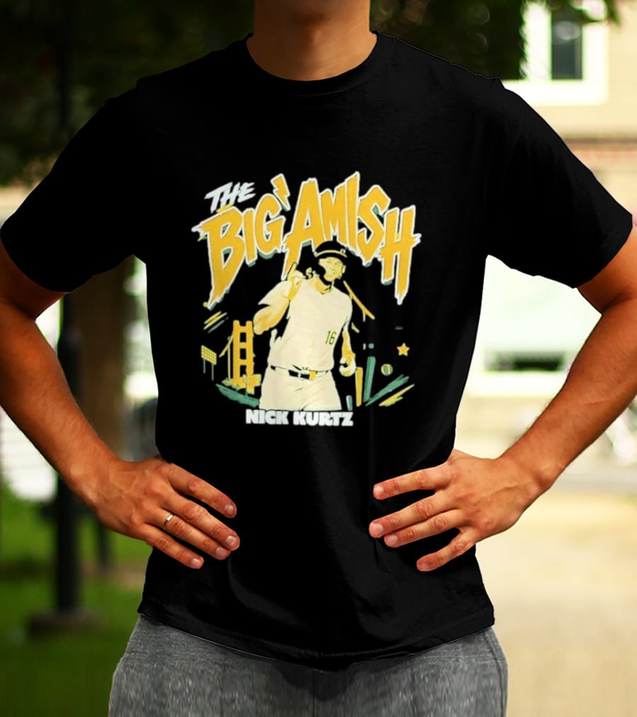 Nick Kurtz Athletics Baseball The Big Amish Sports T-Shirt