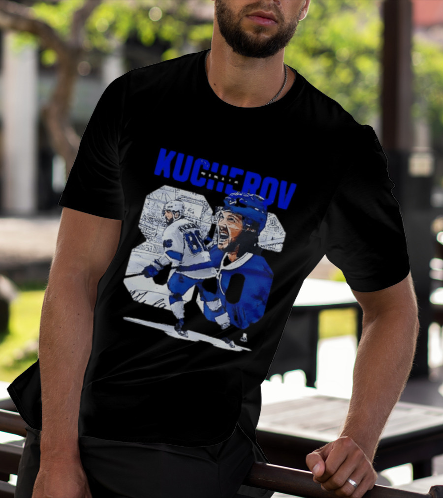 Kucherov 86 Skating And Celebrating Tampa Bay Lightning T-Shirt
