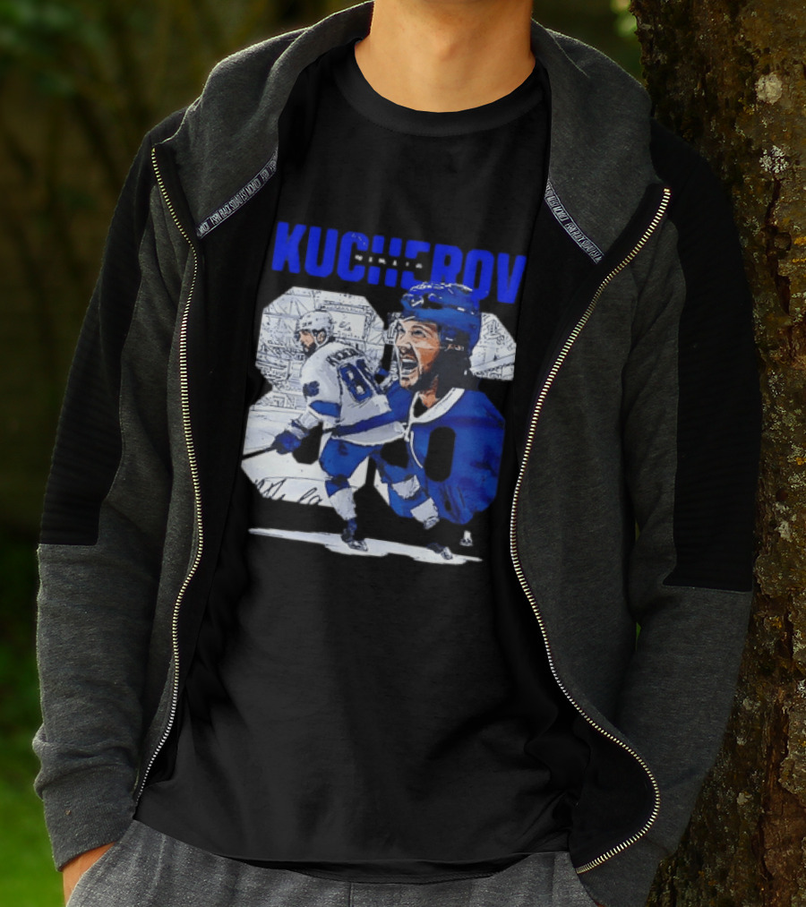 Kucherov 86 Skating And Celebrating Tampa Bay Lightning T-Shirt