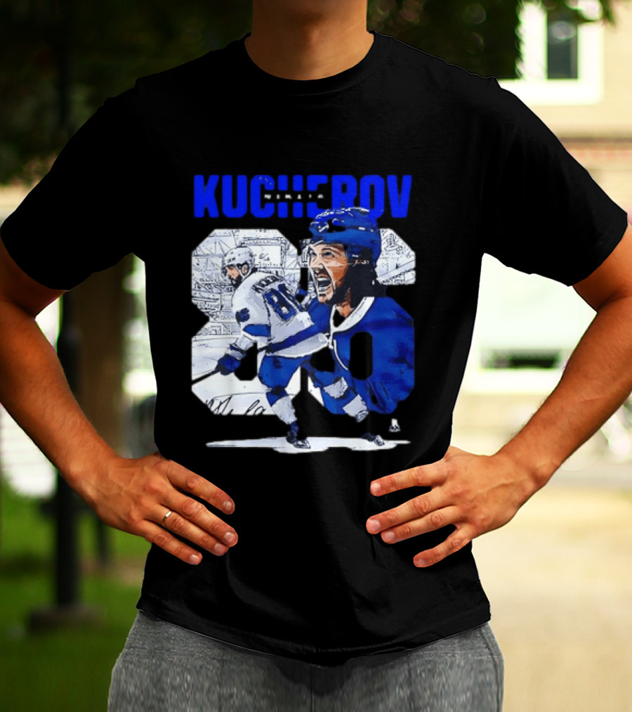 Kucherov 86 Skating And Celebrating Tampa Bay Lightning T-Shirt