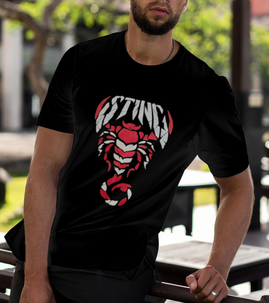 Patriotic Scorpion Sting Red White Claw Tail T-Shirt