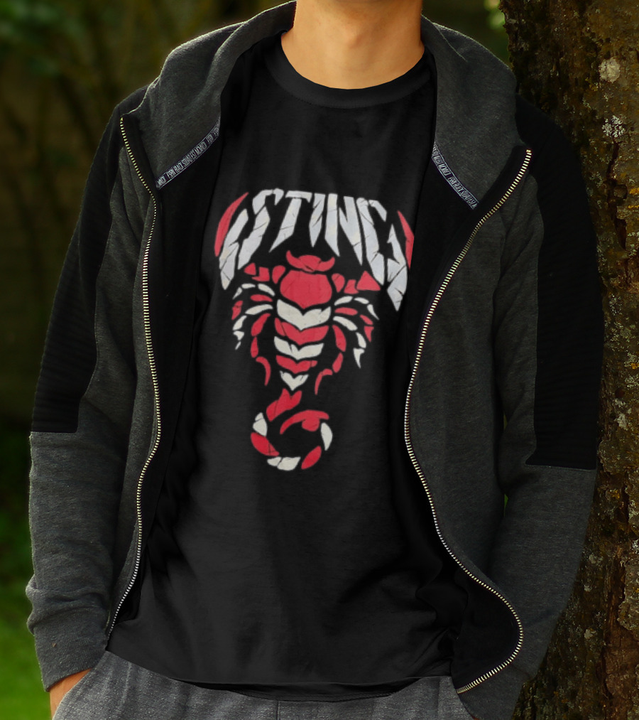 Patriotic Scorpion Sting Red White Claw Tail T-Shirt