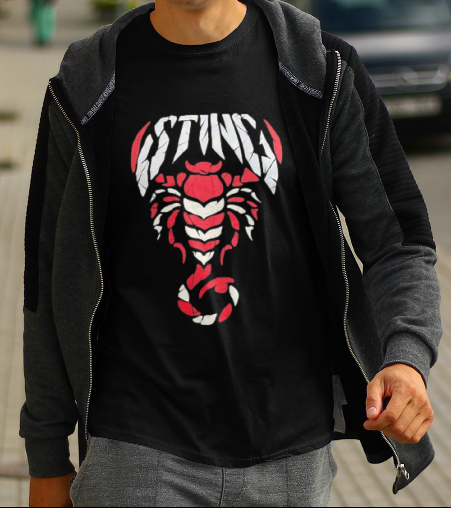 Patriotic Scorpion Sting Red White Claw Tail T-Shirt