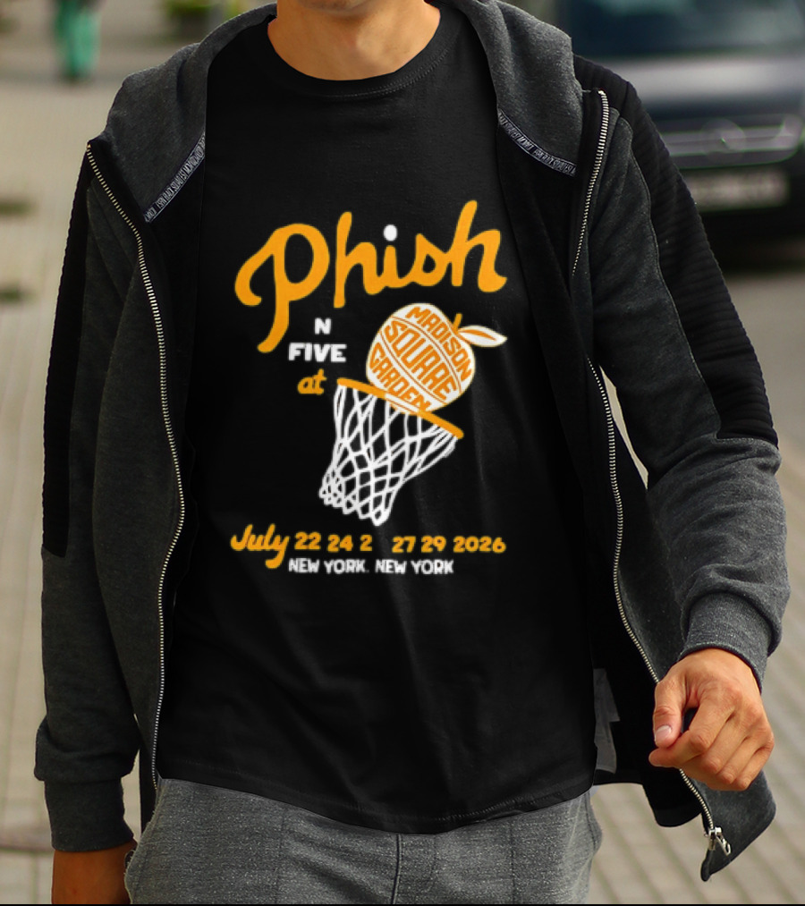 Phish In Five Madison Square Garden July 22 23 24 25 2026 New York T-Shirt