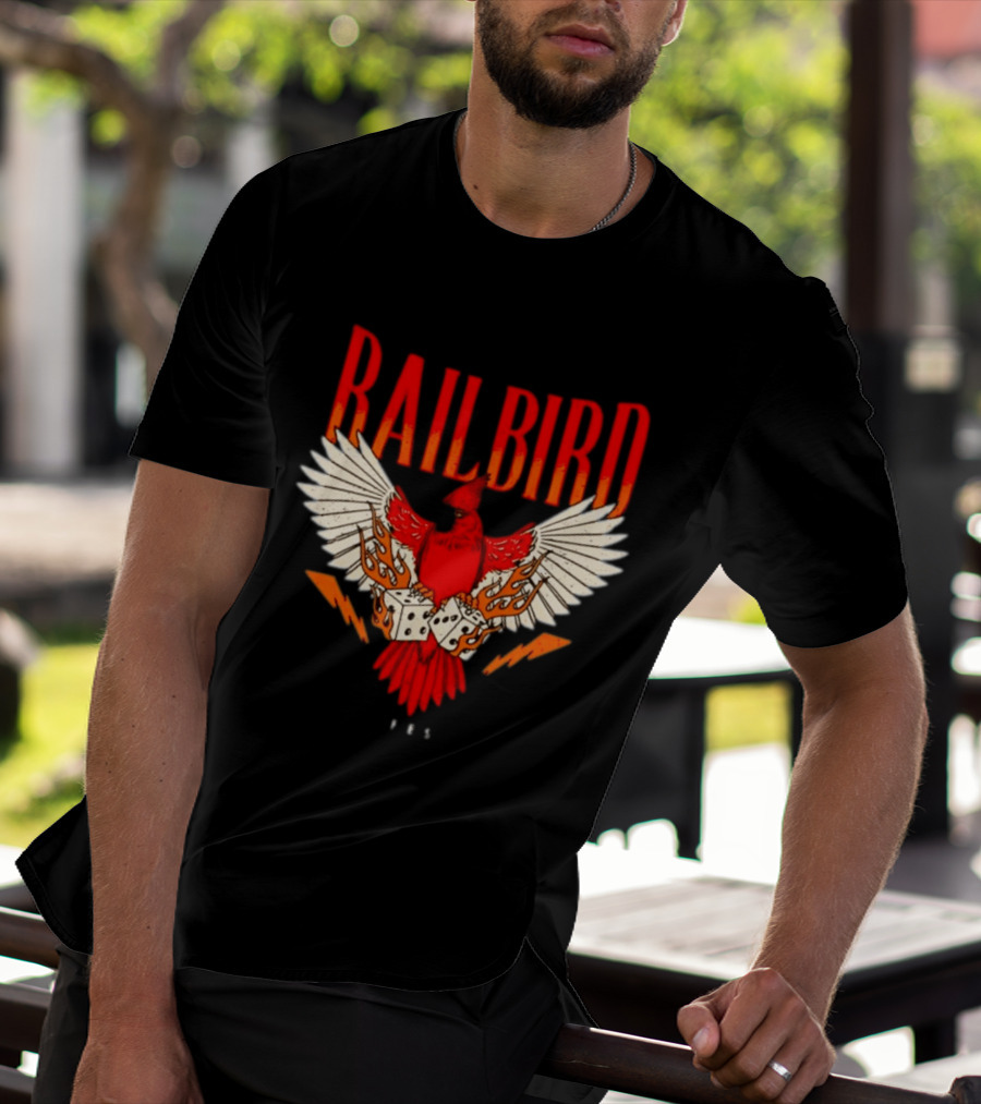 Railbird Festival 063 Red Winged Dice Bird With Flames T-Shirt