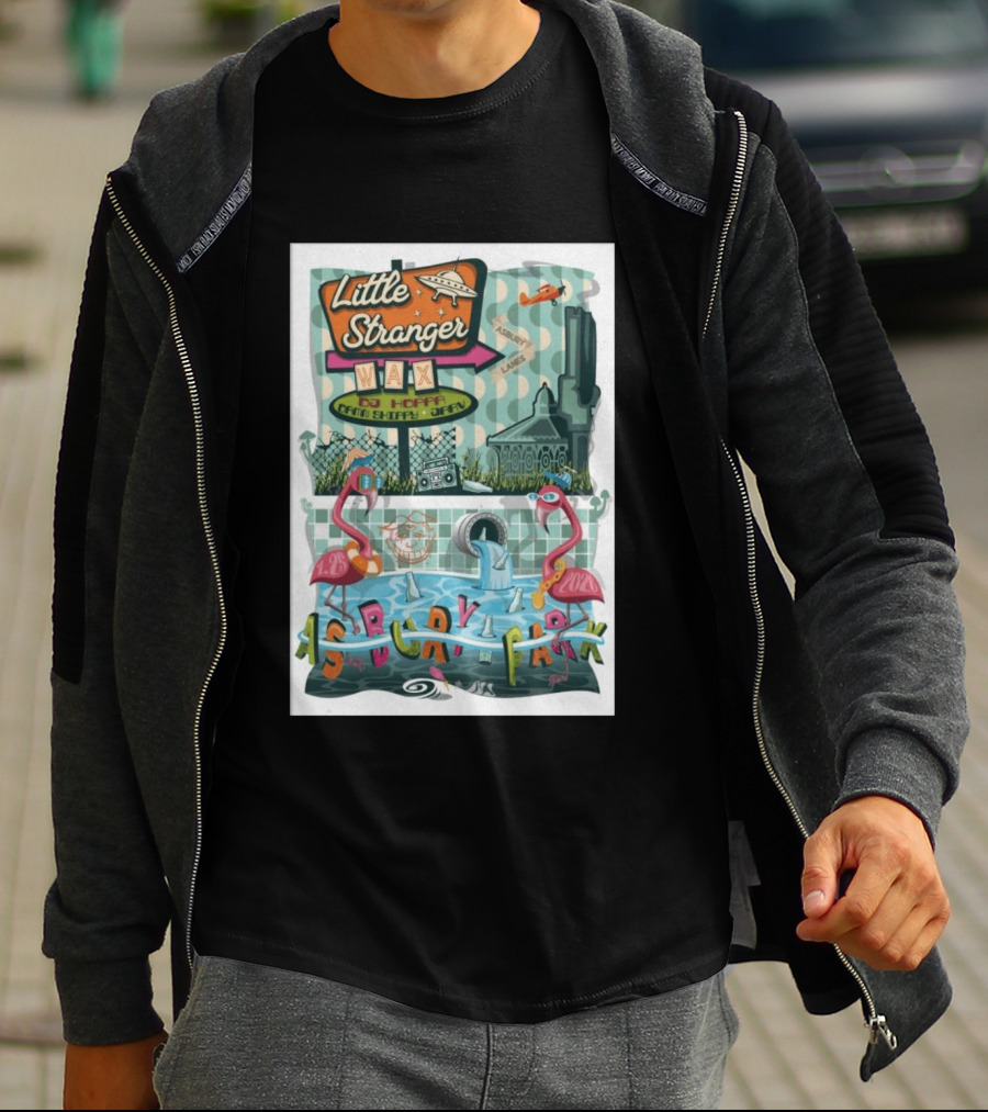 Little Stranger Asbury Park NJ Asbury Lanes DJ HOPPA WAX 7 25 2026 Flamingos T-Shirt