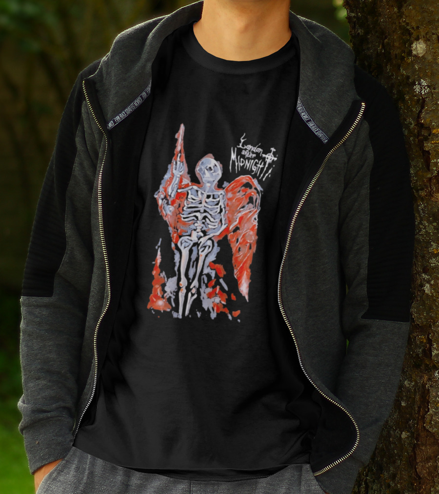 London After Midnight Skeleton Angel Gothic Band Winged Skeleton T-Shirt