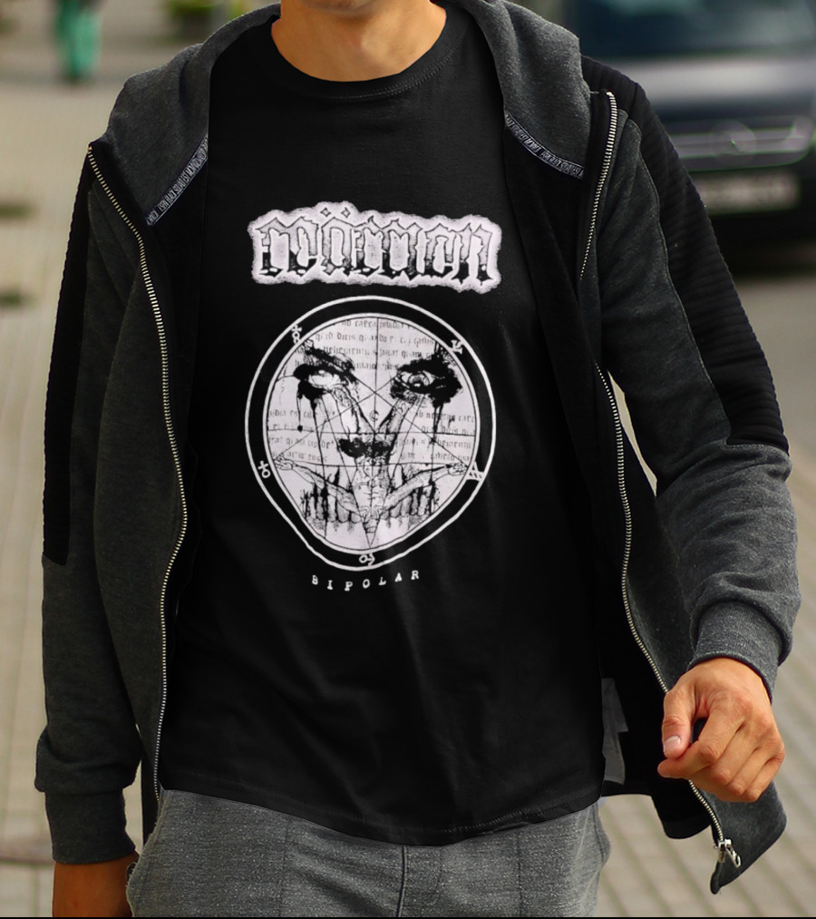 Moment Bipolar Occult Pentagram Gothic Metal Eyed T-Shirt