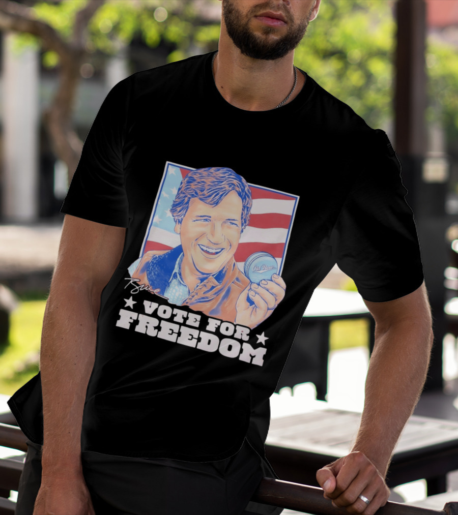 Tucker Carlson Old Row Vote For Freedom America Flag T-Shirt