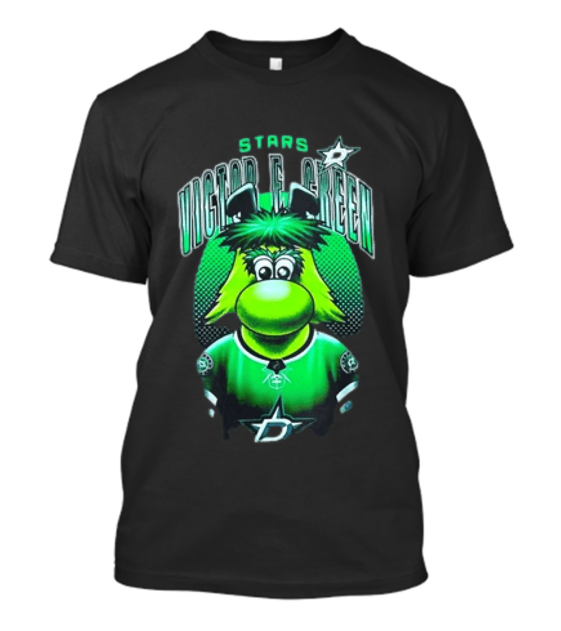 Dallas Stars Victor E Green Mascot NHL Fan Gear T-Shirt