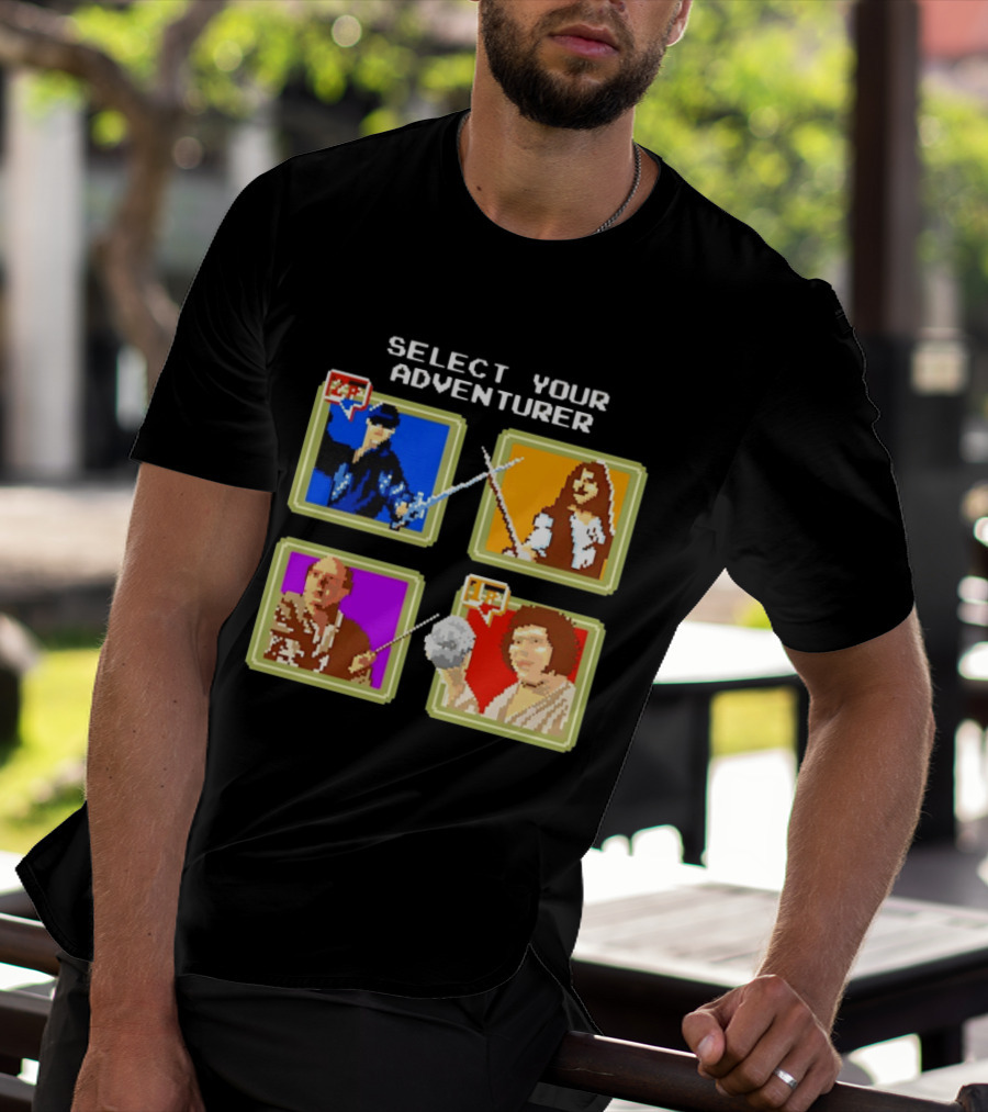 Select Your Adventurer Westley Inigo Montoya Vizzini Fezzik The Princess Bride Pixel T-Shirt