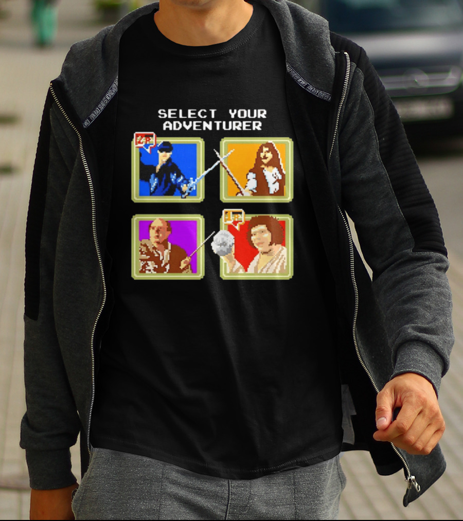 Select Your Adventurer Westley Inigo Montoya Vizzini Fezzik The Princess Bride Pixel T-Shirt
