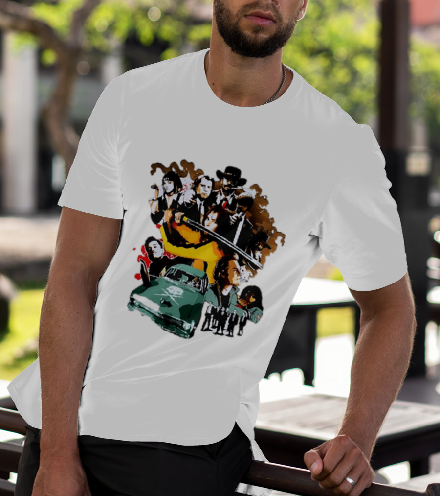 Alex Ember Pulp Fiction Quentin Tarantino Movie Characters Samurai Sword Car T-Shirt