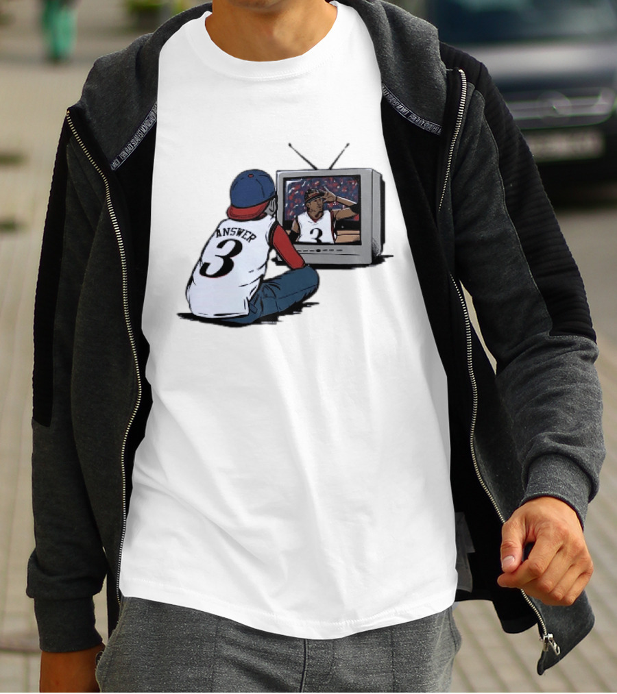 Allen Iverson 76ers Number 3 The Answer NBA Legend T-Shirt