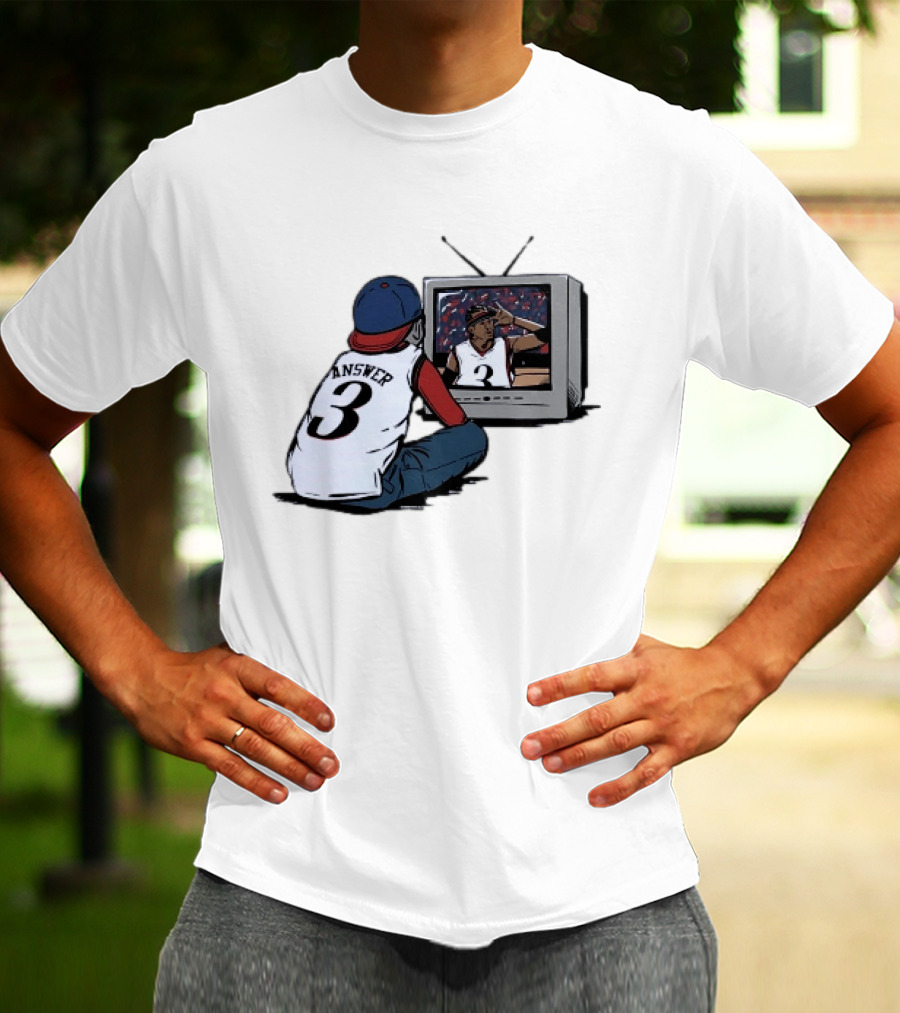 Allen Iverson 76ers Number 3 The Answer NBA Legend T-Shirt