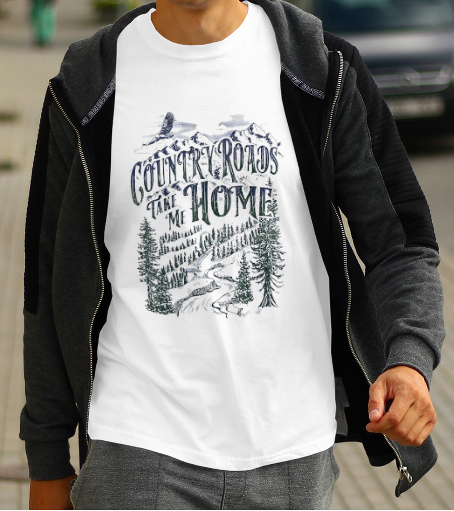 Country Roads Take Me Home Eagle Mountain Forest Adventure T-Shirt