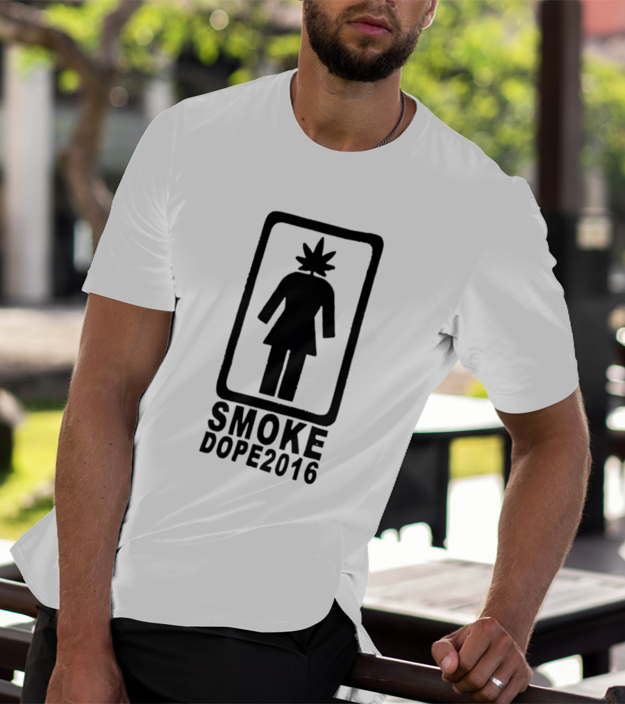 Smoke Dope 2016 Weed Leaf Silhouette Girl Marijuana T-Shirt