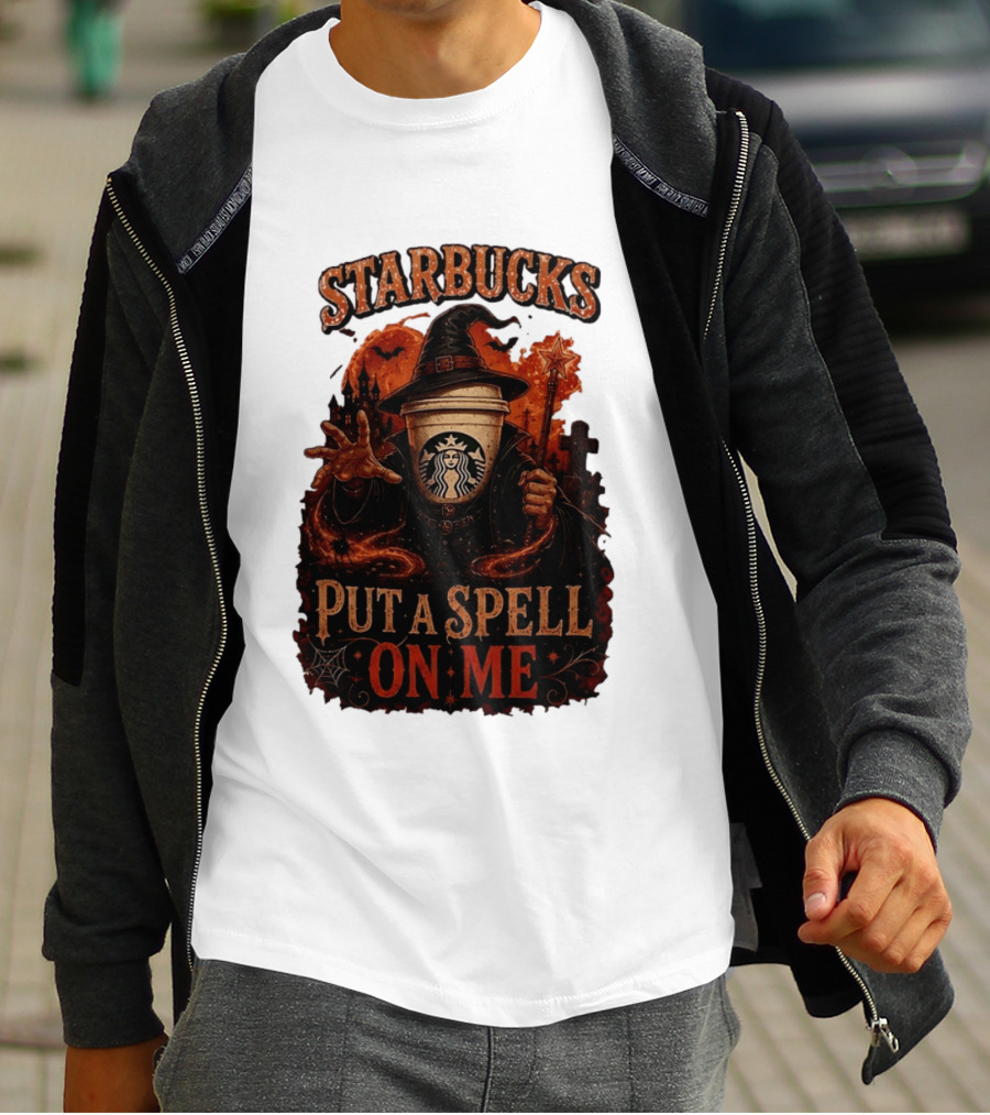 Starbucks Halloween Witch Put A Spell On Me Coffee Magic T-Shirt