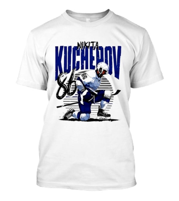 Nikita Kucherov 86 Tampa Bay Lightning Hockey Celebration T-Shirt