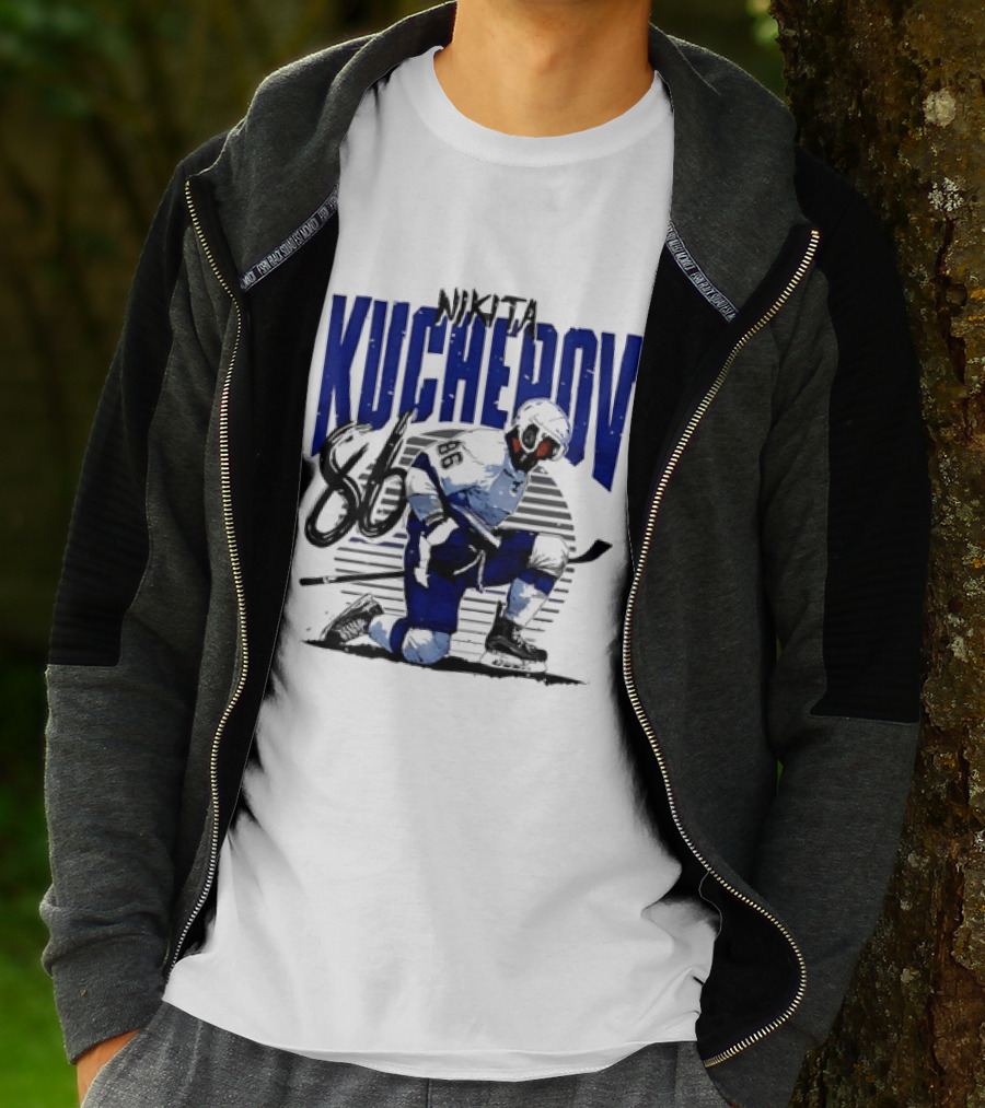Nikita Kucherov 86 Tampa Bay Lightning Hockey Celebration T-Shirt