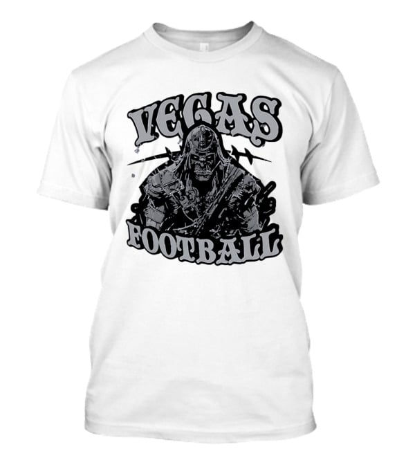 Vegas Football Undead Warrior Grayscale T-Shirt