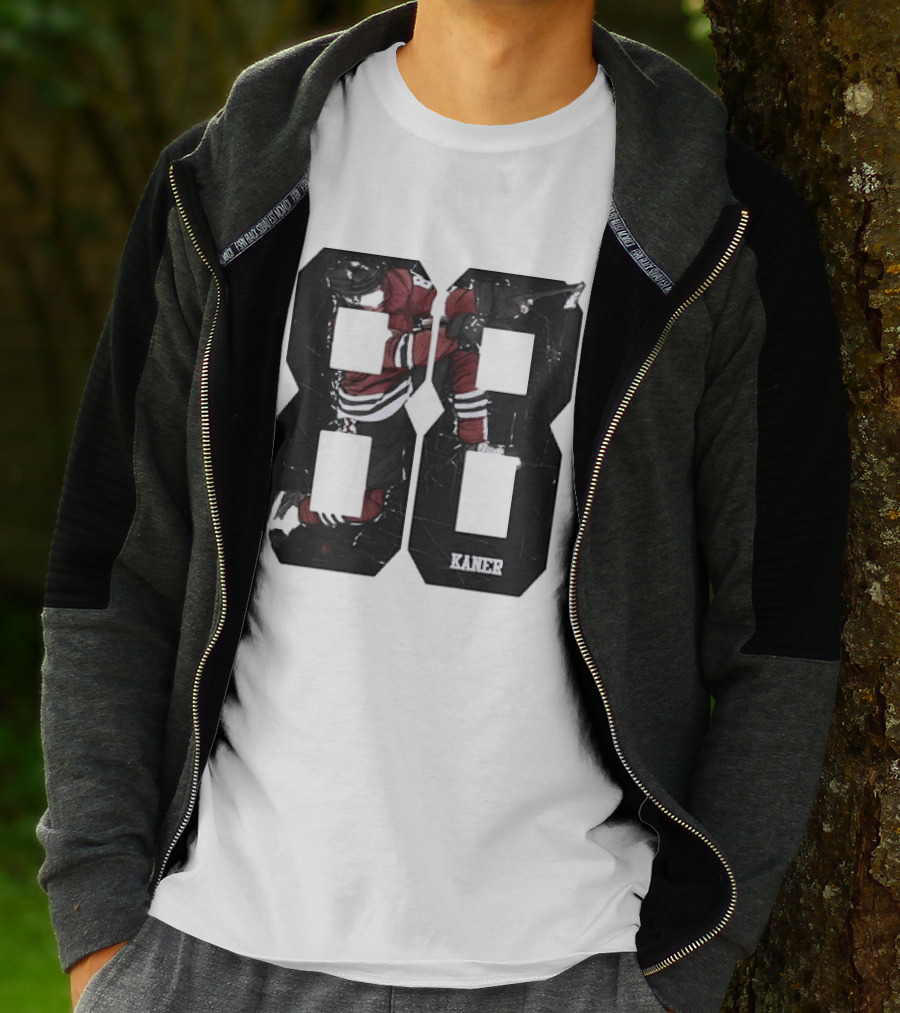 Markdown Patrick Kane Chicago Blackhawks Kaner 88 Ice Hockey Sketch T-Shirt