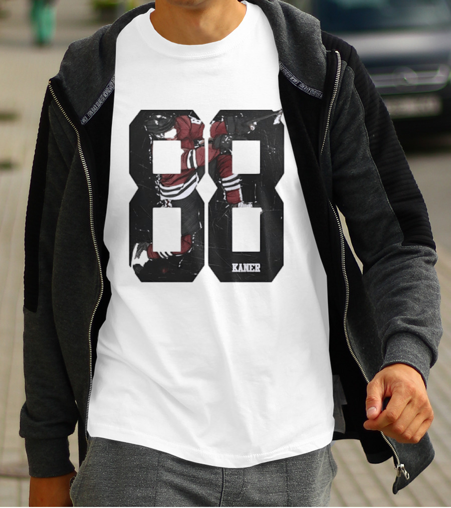 Markdown Patrick Kane Chicago Blackhawks Kaner 88 Ice Hockey Sketch T-Shirt