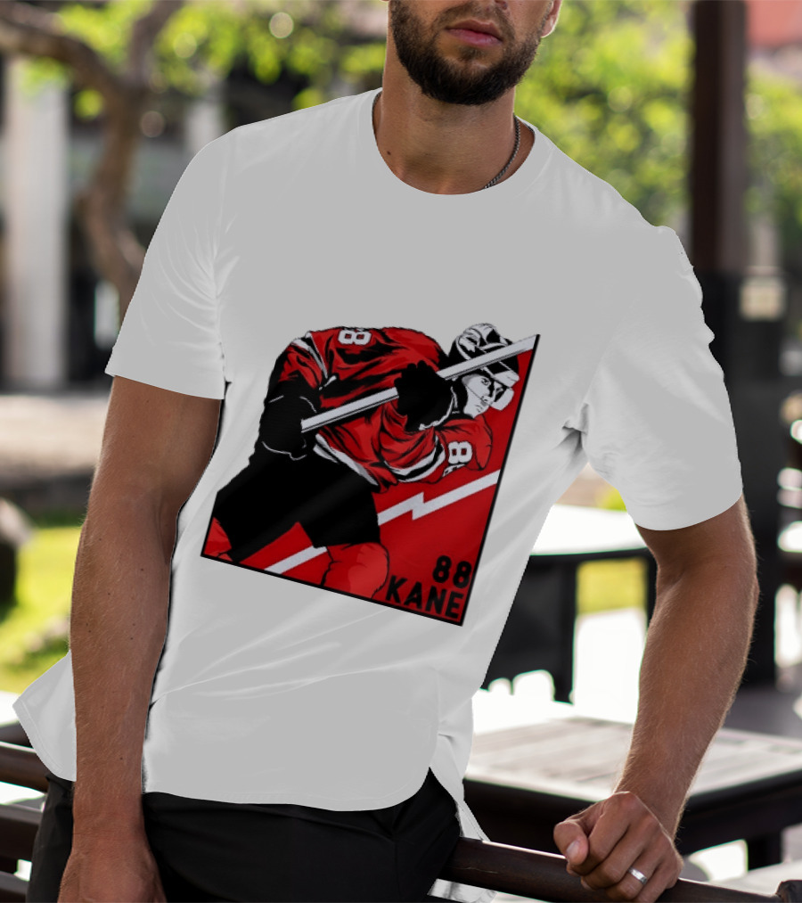 Patrick Kane 88 Chicago Blackhawks Ice Hockey Player Action T-Shirt