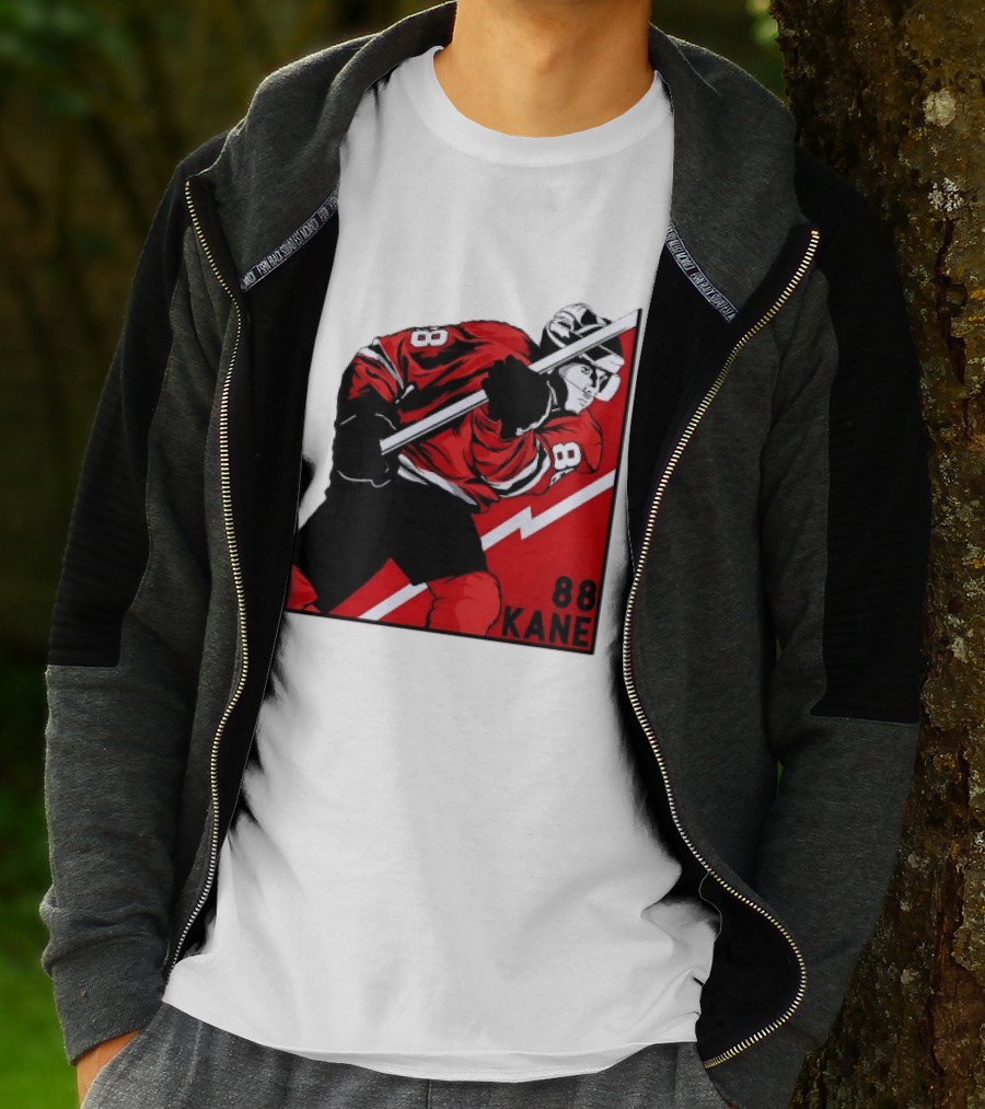 Patrick Kane 88 Chicago Blackhawks Ice Hockey Player Action T-Shirt