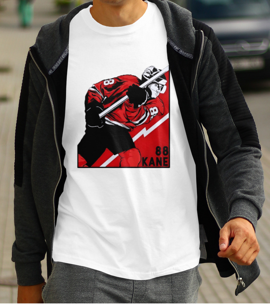 Patrick Kane 88 Chicago Blackhawks Ice Hockey Player Action T-Shirt