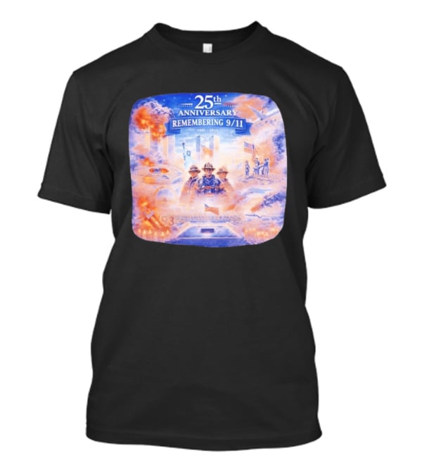 25th Anniversary Remembering 9/11 Memorial 2001 2026 Never Forget America T-Shirt