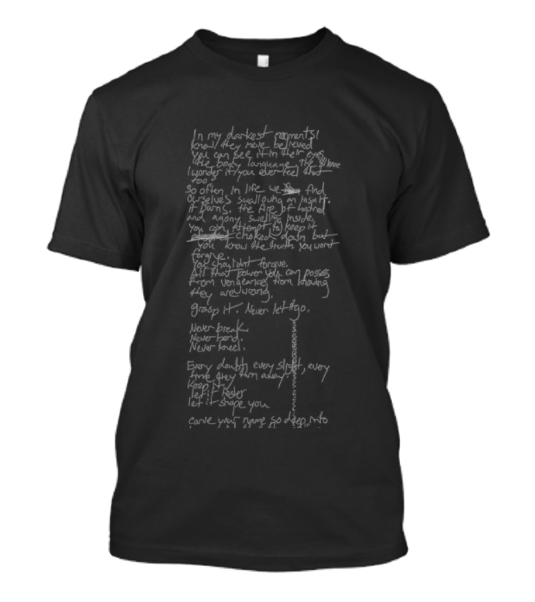 Black Veil Brides Store Crucifix Hands Lyrics T-Shirt