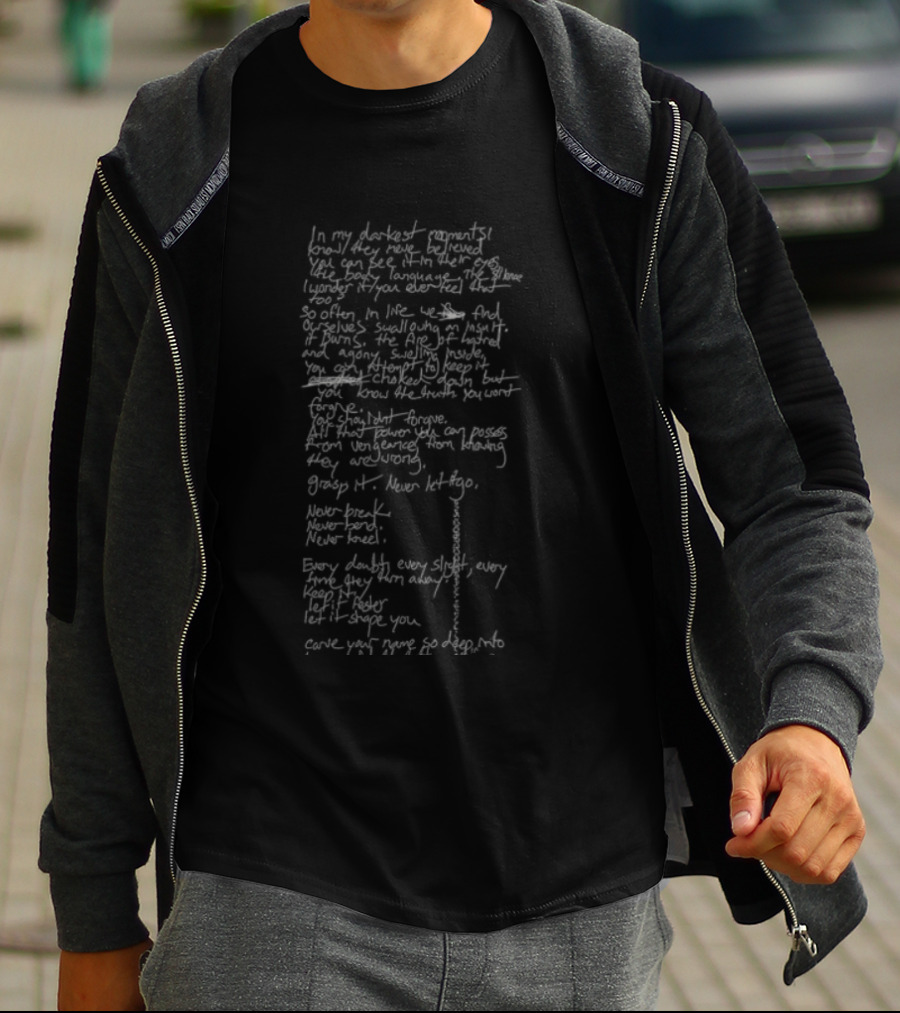 Black Veil Brides Store Crucifix Hands Lyrics T-Shirt